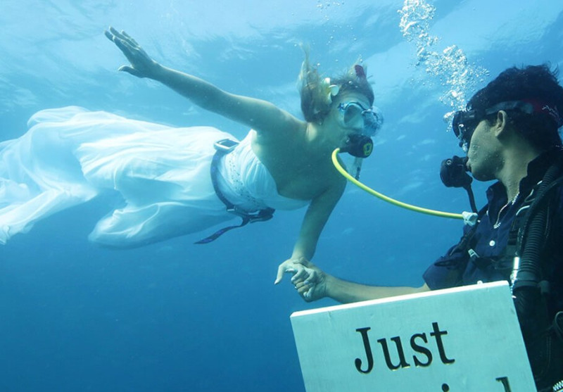 Underwater Wedding Ceremony